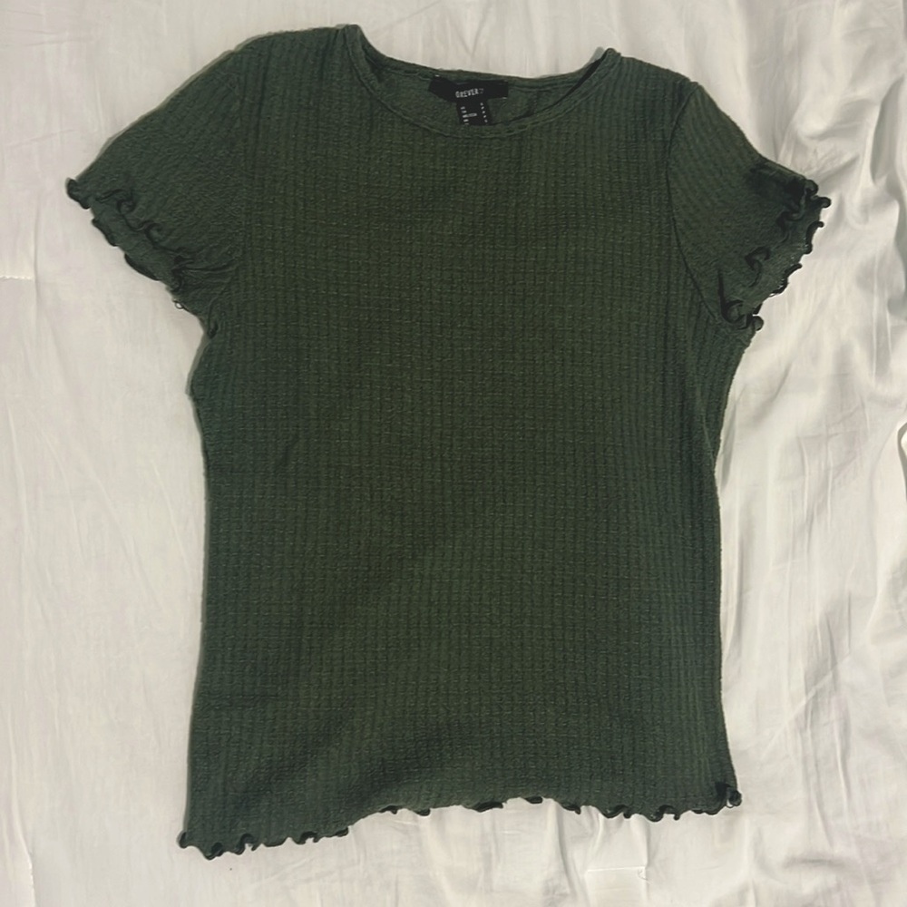Green Short Sleeved Top